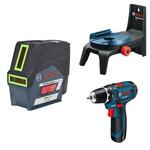 Лазерный уровень Bosch GCL 2-50 CG+RM 2+GSR12V