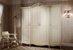 8801-A Fiore Bianco ПЛАТЯНОЙ ШКАФ 4-дверный , цвет-ivory