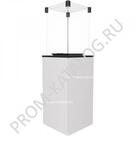 Газовый уличный обогреватель мощностью 8-10 кВт Kratki PATIO/G31/37MBAR/B - белое стекло, с пультом ДУ