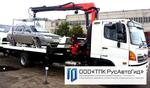 Эвакуатор Hino 500 со cдвижной платформой и КМУ Palfinger 12000