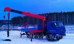 КамАЗ 43118 с КМУ Kanglim KS2056H и буровой навеской