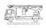 Автовышка АГП-26Т на шасси Hino-500