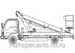 Автовышка (автогидроподъемник) АГП 22Т на базеIsuzu NPR 75