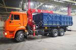 Самосвал с КМУ UNIC URV503 на шасси КАМАЗ 65115