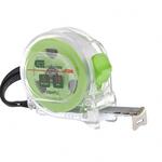 Рулетка Кварц, прозрачный корпус, амортизатор, 5 м х 19  Сибртех