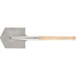 Лопата саперная, нержавеющая сталь, 153 х 180 х 585 , деревянный черенок, Россия, Сибртех