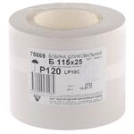 Шкурка на бумажной основе, LP10C, зернистость Р 120, рулон 115  х 25 м, "БАЗ" Россия