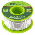 Припой с канифолью, D 2 , 100 г, POS61, на пластмассовой катушке Сибртех