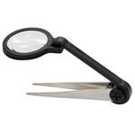 Лупа регулируемая с пинцетом 8-кратная, D 25  Sparta