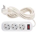 Удлинитель бытовой серия EF, с заземлением и выключателем, 5 м, 3 розетки, 10 A Stern