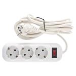 Удлинитель бытовой серия EF, с заземлением и выключателем, 4 м, 3 розетки, 10 A Stern