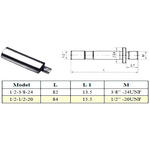 Оправка d1/2" / 3/8"-24UNF с цилиндрическим хвостовиком, для резьбовых патронов "CNIC" (1/2-3/8-24)