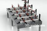 Сварочно-сборочный стол 3D-Weld SOLID D16 1100Х2400 мм