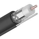 Кабель коаксиальный магистральный RG-11U 75 Ом CCS/Al/Al 83% Outdoor с тросом черный бухта 305 м Rexant