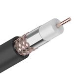 Кабель коаксиальный RG-6U+Cu 75 Ом Cu/Al/Cu 64% Outdoor черный бухта 305 м Rexant