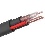 Кабель для видеонаблюдения КВК-П-2+2x0,75 Cu/CCA (96) черный бухта 200 м PROconnect