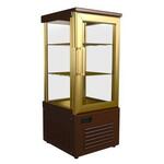 Шкаф-витрина Полюс D4 VM 120-1 (R120C коричнево-золотой, 1/2, INOX)