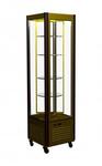 Шкаф-витрина Полюс R400Cвр люкс Carboma (D4 VM 400-2 (корич-золотой, 1/2, INOX))