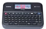 Brother PT-D600, ленты TZE до 24 мм, кол-во строк любое, 30 мм/сек, автонож, печать ШК,дисплей, USB, блок питания, кейс