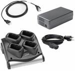 Зарядное устройство для аккумуляторов, 4 слота, для MC9190 / MC9090, комплект (SAC9000-4000R + PWRS-14000-242R + 25-72614-01R + PowC)