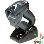 Сканер штрих-кода Datalogic Gryphon I GM4130 1D Image, темный беспроводной, радиоканал, USB кабель, базовая станция