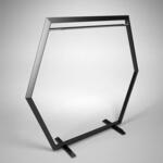 Вешало шестигранник черное матовое 1595 1715 450мм (арт.tr.3.b)