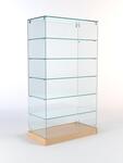 Витрина стеклянная quot;истра ХИТ продажquot; №506 (без дверок, задняя стенка - стекло), Бук Бавария