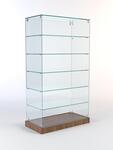 Витрина стеклянная quot;истра ХИТ продажquot; №506 (без дверок, задняя стенка - стекло), Орех