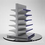 Стеллаж островной с 5 полками (1000х1900 (ШхВ)) Стеллаж островной с 5 полками (1000х1900 (ШхВ))