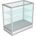 Прилавок остекленный из алюминиевого профиля 90x90x50см серый (арт.vs32aс) Прилавок остекленный из алюминиевого профиля 90x90x50см серый (арт.vs32aс)