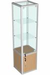 Витрина из алюминиевого профиля с накопителем цвет бук 150x40x40см vs230sбук