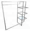 Вешало для одежды напольное ВН-05 quot;квадроquot; с полками стекло/зеркало