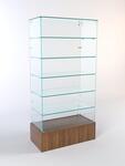 Витрина стеклянная quot;истра подиумquot; №609 (без дверок, задняя стенка - стекло), Орех Витрина стеклянная quot;истра подиумquot; №609 (без дверок, задняя стенка - стекло), Орех