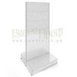 Стеллаж торговый металлический островной перфорированный 1900х500х1250 quot;Нордикаquot; Стеллаж торговый металлический островной перфорированный 1900х500х1250 quot;Нордикаquot;