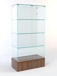 Витрина стеклянная quot;истра подиумquot; №9 (с дверками, задняя стенка - стекло), Орех Витрина стеклянная quot;истра подиумquot; №9 (с дверками, задняя стенка - стекло), Орех