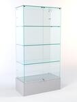 Витрина стеклянная quot;истра подиумquot; №9 (с дверками, задняя стенка - стекло), Серый Витрина стеклянная quot;истра подиумquot; №9 (с дверками, задняя стенка - стекло), Серый