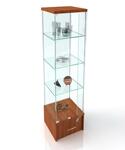 Витрина стеклянная с накопителем 191x45x45см цвет орех (арт.vs450nр) Витрина стеклянная с накопителем 191x45x45см цвет орех (арт.vs450nр)