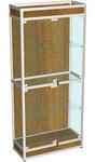 Витрина из алюминиевого профиля с подиумом цвет орех 200x90x40см (vs401dр)