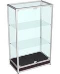 Витрина из профиля с подиумом (cтенка стекло) цвет венге 150x90x50см (арт.vs301вн)