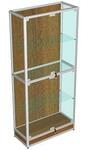 Витрина из профиля с подиумом (cтенка дсп) цвет орех 200x40x40см (арт.vs241dр)