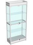 Витрина из алюминиевого профиля с подиумом цвет серый 200x90x40см (vs401sg)