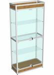 Витрина из алюминиевого профиля с подиумом цвет орех 200x90x40см (vs401sр)