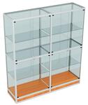 Витрина quot;прямоугольнаяquot; №4-2 (закрытая, задняя стенка - стекло) 2-ух метровая
