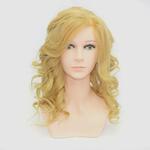 Конкурсная голова-манекен 100% натуральные волосы с плечами, 45-50 см, Золотисто-русый Конкурсная голова-манекен 100% натуральные волосы с плечами, 45-50 см, Золотисто-русый