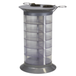 GiroCo Doble silver Парикмахерская тележка, ящики прозрачные GiroCo Doble silver Парикмахерская тележка, ящики прозрачные