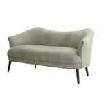 Duprey Settee Stone Leather Grey Ash