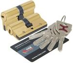 Цилиндровый механизм Cisa (Чиза) AP4S 0P3S1-18.66 (80 мм/35+10+35), латунь