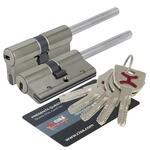 Цилиндровый механизм Cisa (Чиза) под вертушку (дл. шток) AP4S 0P3S7-90.12 (80 мм/45+10+25), никель Цилиндровый механизм Cisa (Чиза) под вертушку (дл. шток) AP4S 0P3S7-90.12 (80 мм/45+10+25), никель