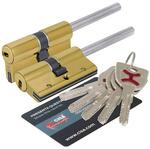 Цилиндровый механизм под вертушку Cisa дл.шток AP4S 0P3S7-91.66 (75 мм/40+10+25), латунь