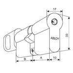 Цилиндровый механизм под вертушку Abloy Protec CY323N/116005 (36/36)